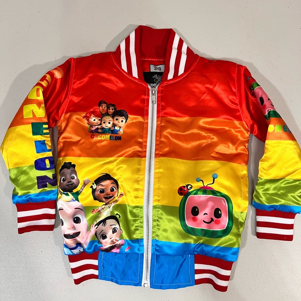 Boys  Cocomelon stylish Bomber jacket 2-3 T. New never worn.